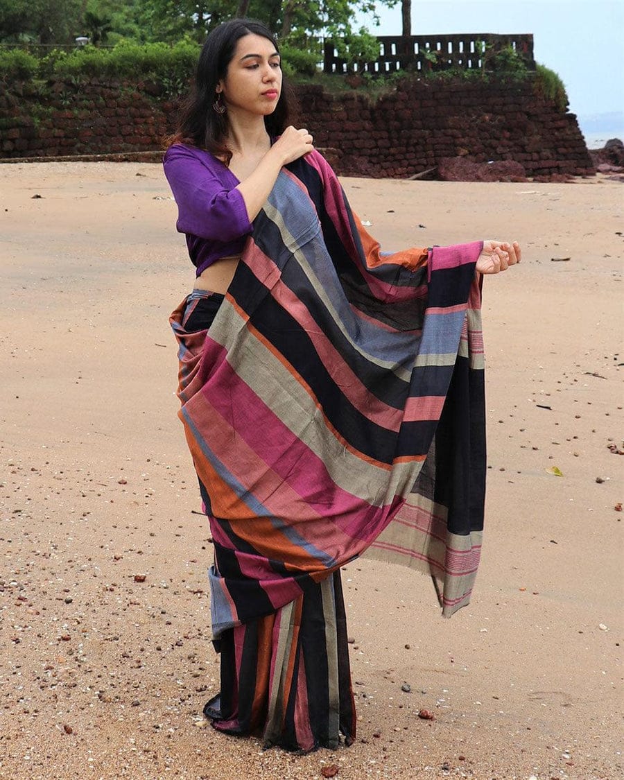 WOMENS COTTON LAHERIYA  SAREE-24PCS
