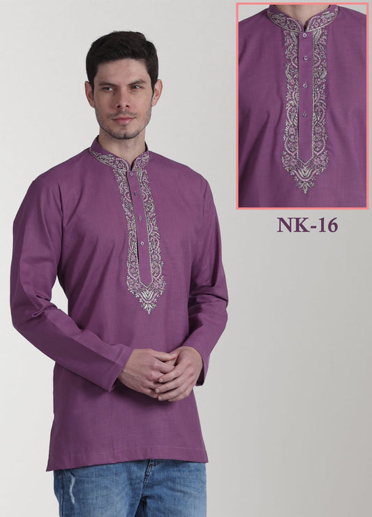 MENS ETHANIC EMBROIDERED KURTI -64 PCS