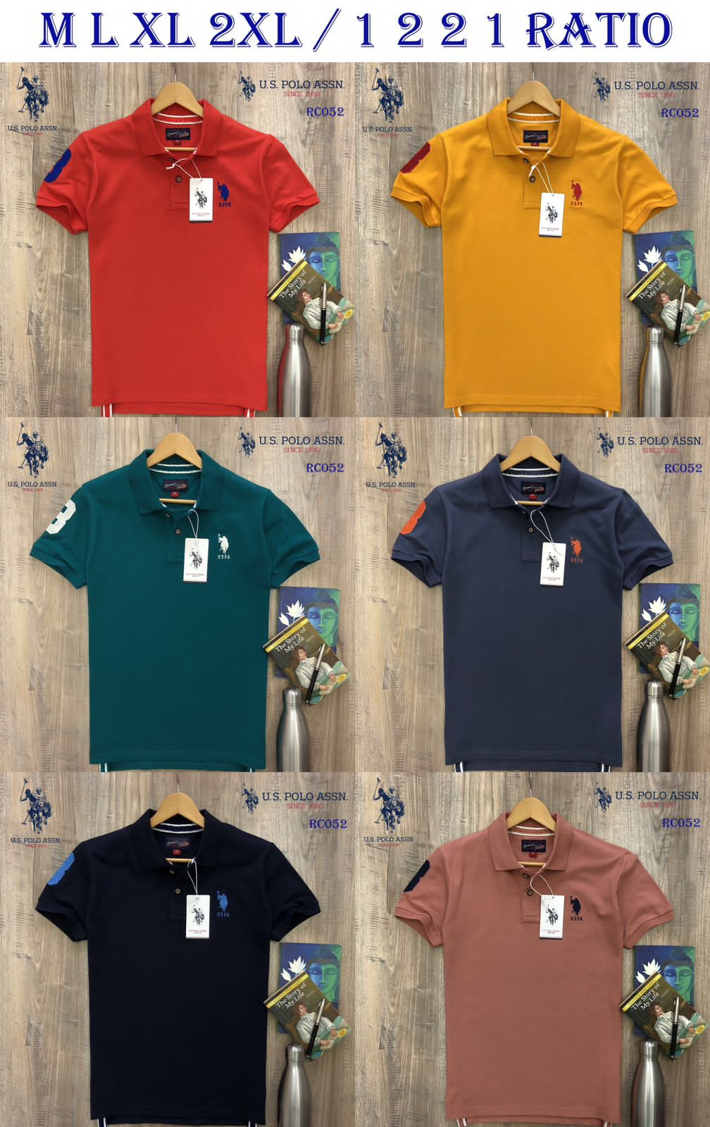 US POLO NACK T-SHIRT-76PCS