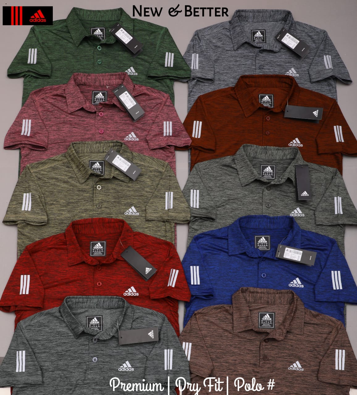 ADIDAS DRYFIT POLO-43PCS