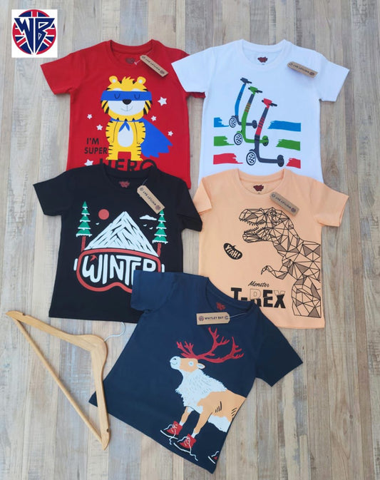 KIDS HALF SLEEVE TSHIRT-112PCS